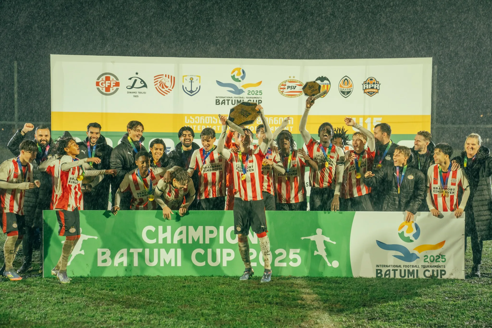 Youth football match in Georgia